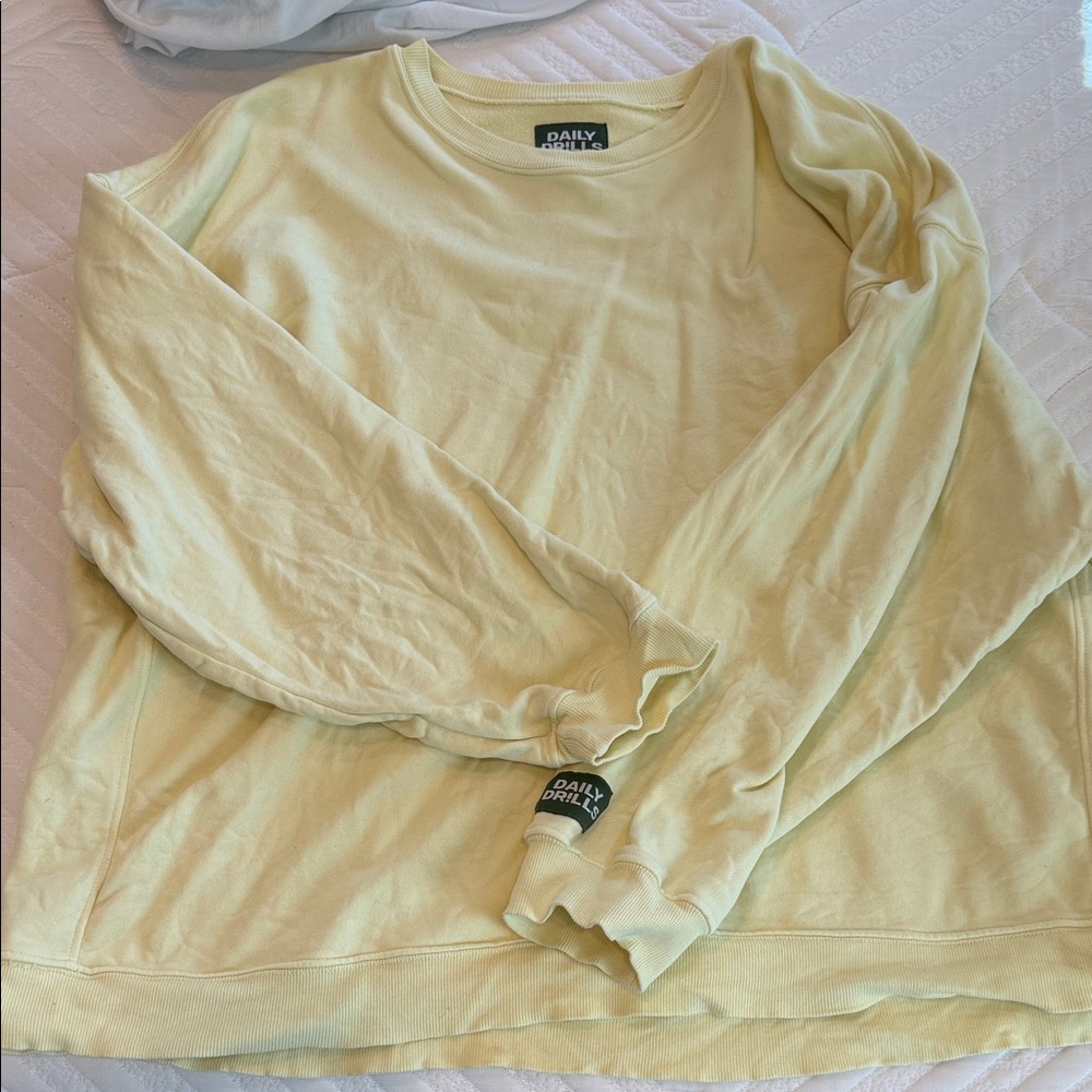 Daily Drills Women's Light Yellow Crewneck Sweater